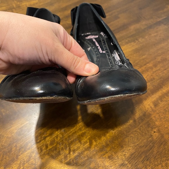 FORNARINA Black Leather Round Toe Back Bow Pumps Size 38 - Picture 6 of 10